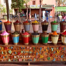 Color powder in Marrakesh